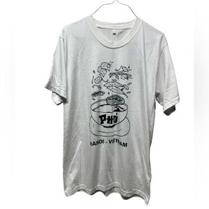 Pho Vietnam white graphic shirt short sleeve size medium